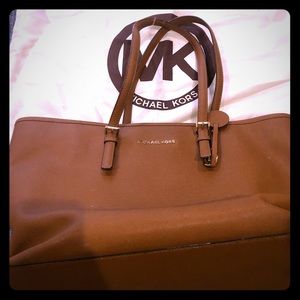 Michael Kors brown laptop purse